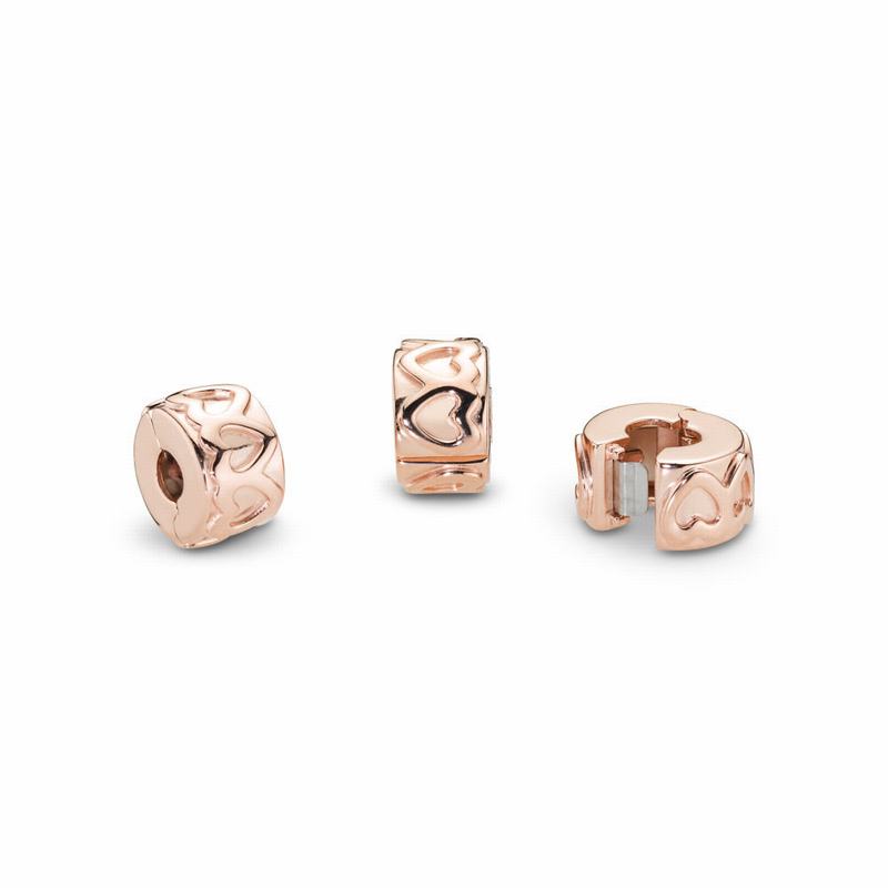 Talismane Pandora Rose™ Row Of Inima Clip (OEHi5XNJ)